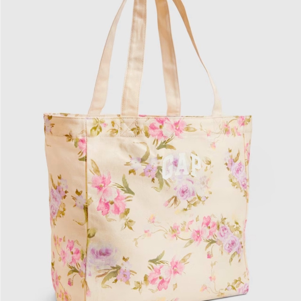 Gap x Love Shack Fancy Canvas Floral LARGE Tote Bag NWT